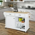 thumbnail image 1 of Cambridge Natural Wood Top Kitchen Island with Storage 07255, 1 of 9