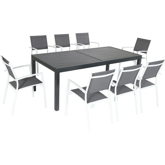 Cambridge Nova 9-Piece Dining Set in Gray/White
