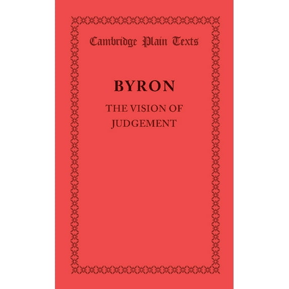Cambridge Plain Texts The Vision of Judgement, (Paperback)
