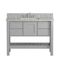 thumbnail image 1 of Cambridge Plumbing P48G-PEPPER 36 x 48 x 22 in. USA Patriot Gray Bathroom Vanity with Pepper Countertop, 1 of 1