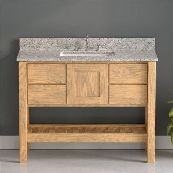 Cambridge Plumbing 36 x 48 x 22 in. USA Patriot Oak Bathroom Vanity with Pepper Countertop