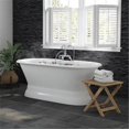 thumbnail image 1 of Cambridge Plumbing  60 x 30 in. Cast Iron Double Ended Pedestal Tub - Polished Chrome, 1 of 3