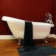 thumbnail image 1 of Cambridge Plumbing Inc AST61-NH-ORB Acrylic Slipper Bathtub 61 x 30 in. with No Faucet Drillings and Oil Rubbed Bronze Feet, 1 of 3