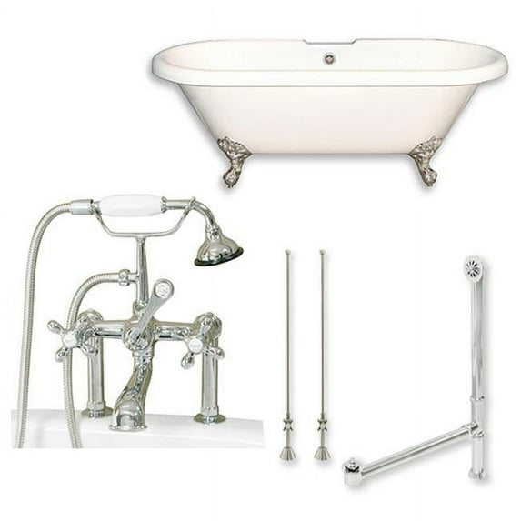 Cambridge Plumbing Acrylic 60'' x 29'' Freestanding Soaking Bathtub