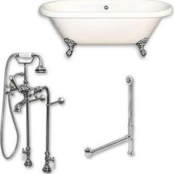 Cambridge Plumbing Acrylic 60'' x 29'' Freestanding Soaking Bathtub
