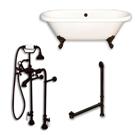 Cambridge Plumbing Acrylic 60'' x 29'' Freestanding Soaking Bathtub