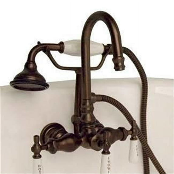Cambridge Plumbing CAM684W-ORB Clawfoot Tub Brass Wall Mount Faucet, Oil Rubbed Bronze
