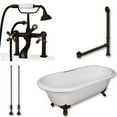 thumbnail image 1 of Cambridge Plumbing  Cast Iron Double Ended Clawfoot Tub- Brushed Nickel - 60 x 30 in., 1 of 1