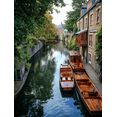 thumbnail image 1 of Cambridge River Punt Boat Canvas Print Wall Art for Living Room Bedroom Office Cafe Hotel Decor, 1 of 8