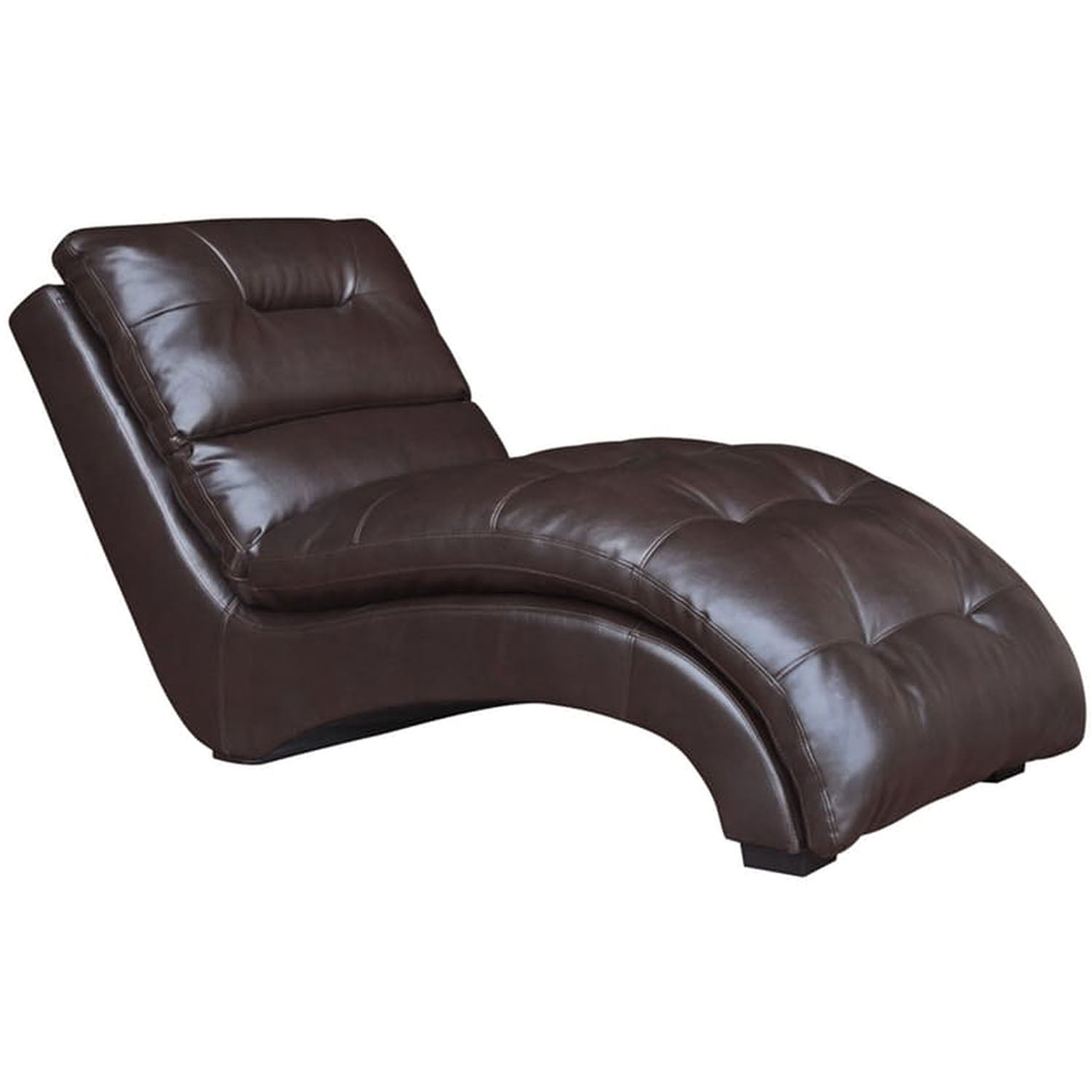 Cambridge Savannah Faux Leather Chaise Lounge in Chocolate Brown