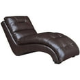 thumbnail image 1 of Cambridge Savannah Faux Leather Chaise Lounge in Chocolate Brown, 1 of 2