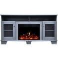 thumbnail image 1 of Cambridge Savona 59'' Electric Fireplace with Enhanced Log Insert | Multi-Color Flame | For Rooms up to 210 Sq.Ft | TV Stand | Remote | Slate Blue Mantel | Adjustable Heat Settings, 1 of 15