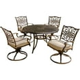 thumbnail image 1 of Cambridge Seasons 5-Piece Dining Set in Tan with Four Swivel Rockers, 1 of 6
