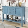 thumbnail image 1 of Cambridge Series Ample Storage Vintage Console Table with Four Small Drawers and Bottom Shelf for Living Rooms, Entrances and Kitchens - Dark Blue, 1 of 5