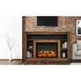thumbnail image 1 of Cambridge Seville 47'' Freestanding Electric Fireplace with Enhanced Log Insert | Remote | Walnut Mantel | For Rooms up to 210 Sq.Ft. | Storage | Adjustable Heat Settings | Timer, 1 of 5