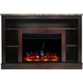 thumbnail image 1 of Cambridge Seville 47'' Freestanding Electric Fireplace with Remote| Multi-Color Flame| Log Insert | Mahogany Mantel | For Rooms up to 210 Sq.Ft. | Adjustable Heat Settings | Timer, 1 of 9