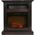thumbnail image 1 of Cambridge Sienna 34'' Freestanding Electric Fireplace with Remote| Log Insert | Mahogany Mantel | For Rooms up to 210 Sq.Ft. | Storage Shelf | Adjustable Heat Settings |Timer, 1 of 12