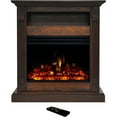 thumbnail image 1 of Cambridge Sienna 34-In. Electric Fireplace Heater with Walnut Mantel, Enhanced Log Display, Multi-Color Flames, and Remote Control, 1 of 9