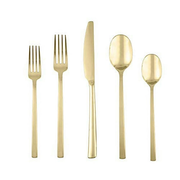 Cambridge Silversmiths Beacon Gold Mirror 20-Piece Flatware Set