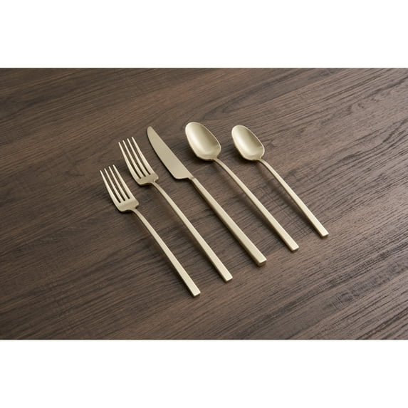 Cambridge Silversmiths Damaris 20-Piece Flatware Set, Service for 4 - 20 Piece Champagne Satin