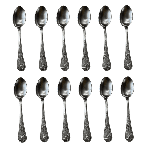 Cambridge Silversmiths Deer Stainless Steel Teaspoon (Set of Twelve)