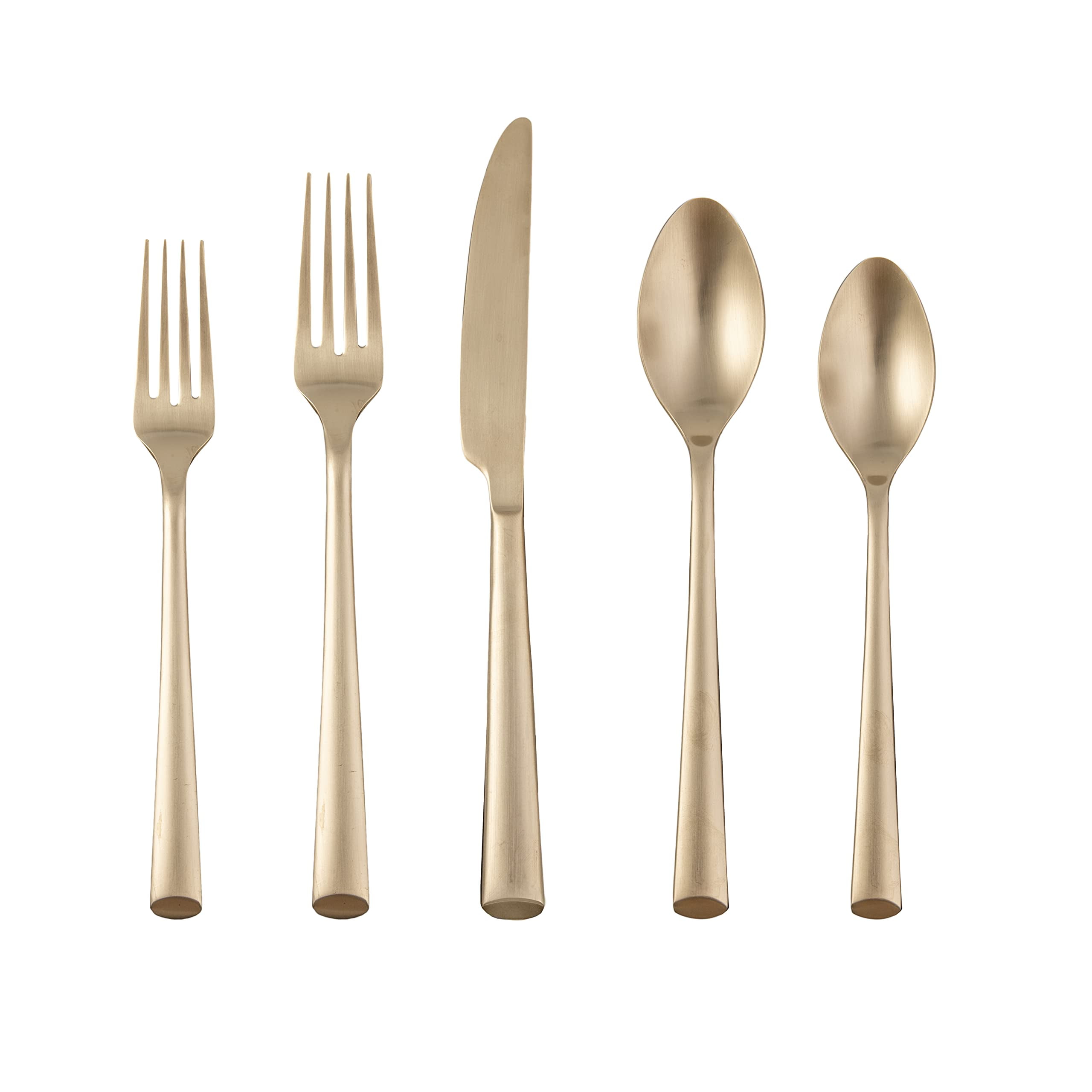 Gilda Champagne Satin Gold 20-Piece Stainless Steel Flatware Set