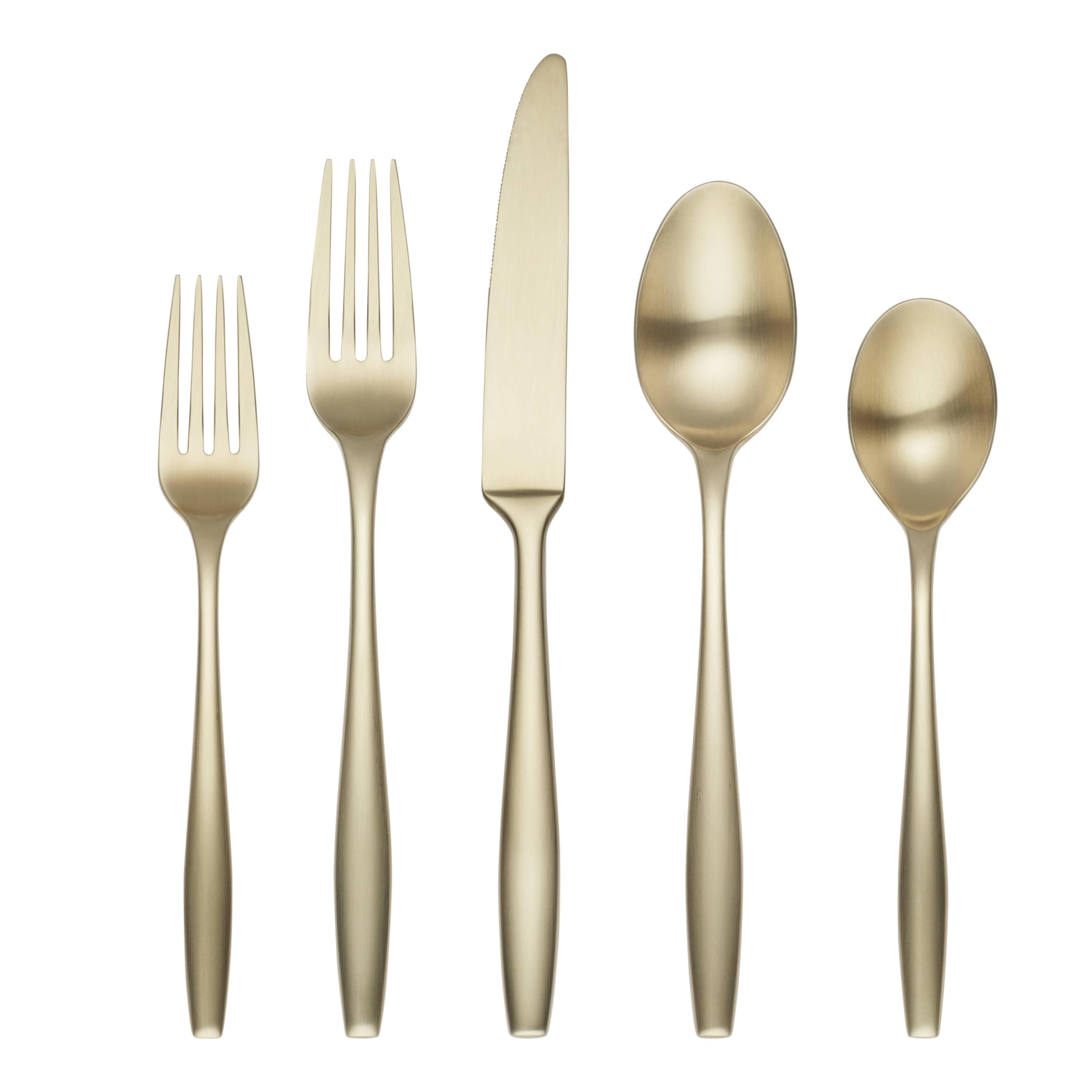 Cambridge Silversmiths Katerina 20-Piece Flatware Set, Copper Satin Finish, Service For 4