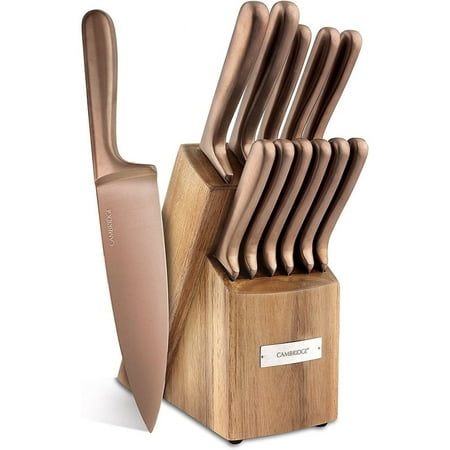 Cambridge Silversmiths Rame Stainless Steel Cutlery Block Knife Set (12-Piece)