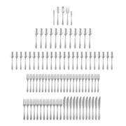 Cambridge Silversmiths Swirl Sand 89-Piece Stainless Steel Flatware Set (Service for 12)