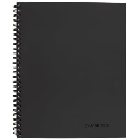 Cambridge Wirebound Legal Ruled Business Notebook, 80 Sheets, 8.25" x 11", Gray