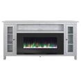 thumbnail image 1 of Cambridge Somerset 70-In. White Electric Fireplace TV Stand with Multi-Color LED Flames, Crystal Rock Display, and Remote Control, 1 of 15