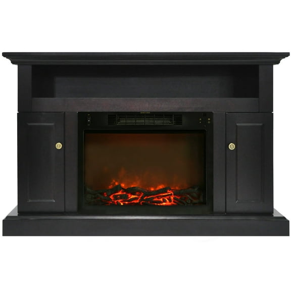 Cambridge Sorrento Electric Fireplace Heater with 47" Entertainment Stand and Charred Log Display