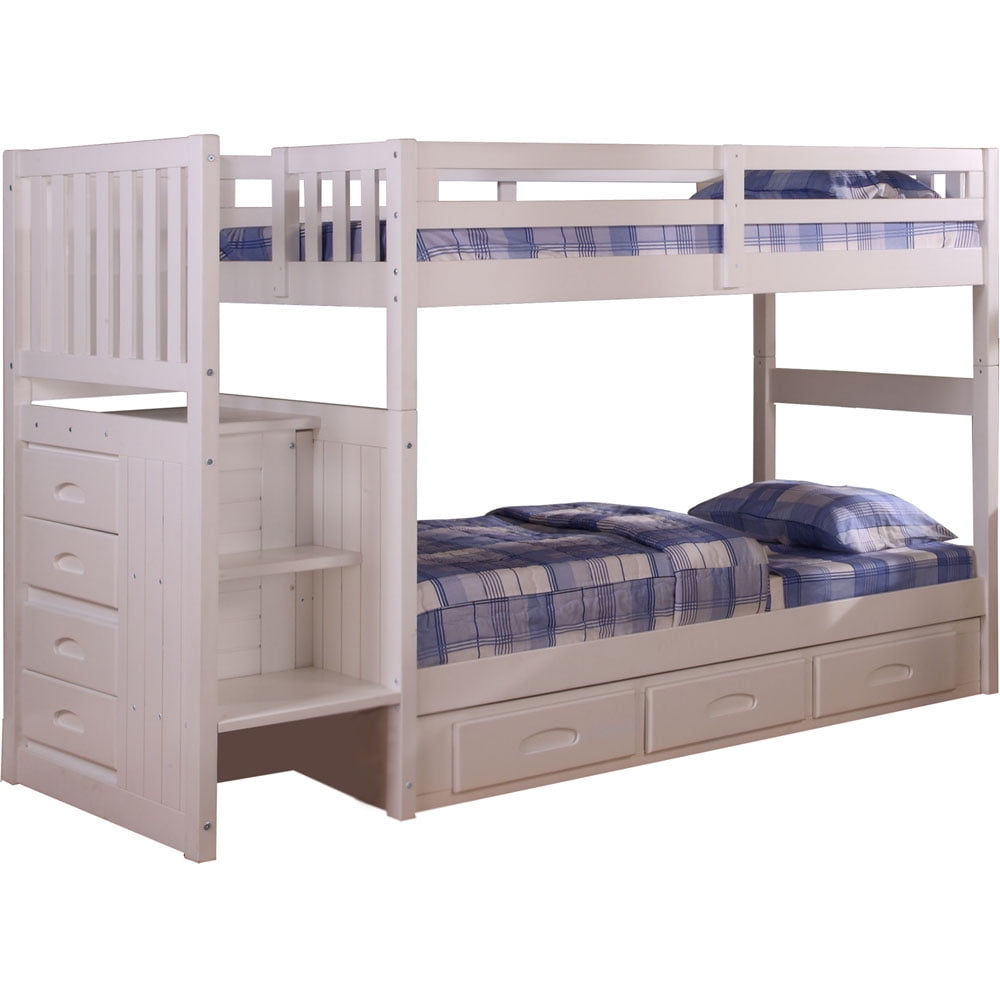 Cambridge Springside TwinOverTwin Staircase Bunk Bed with Storage