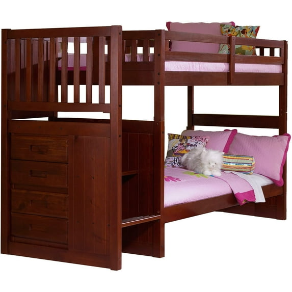Cambridge Springside Twin Over Twin Staircase Bunk Bed