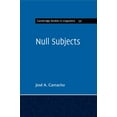 thumbnail image 1 of Cambridge Studies in Linguistics Null Subjects, Book 137, (Paperback), 1 of 1