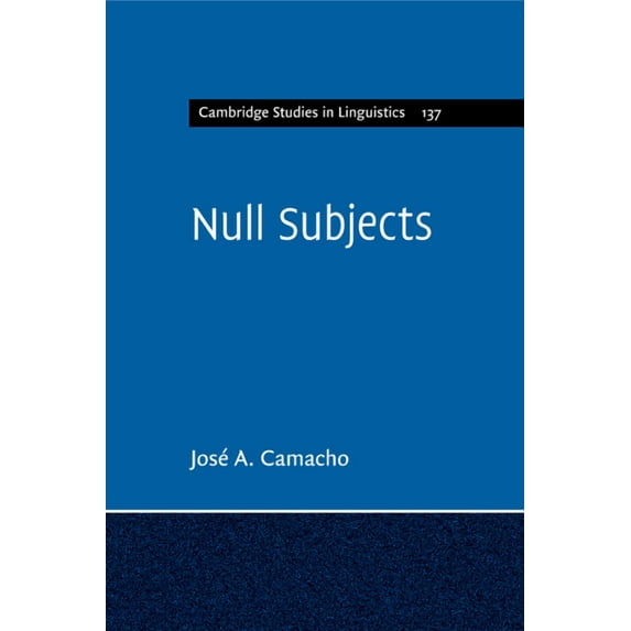 Cambridge Studies in Linguistics Null Subjects, Book 137, (Paperback)