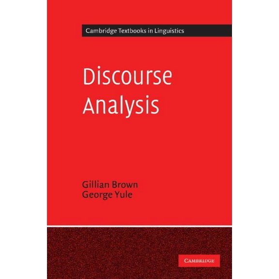 Cambridge Textbooks in Linguistics Discourse Analysis, (Paperback)