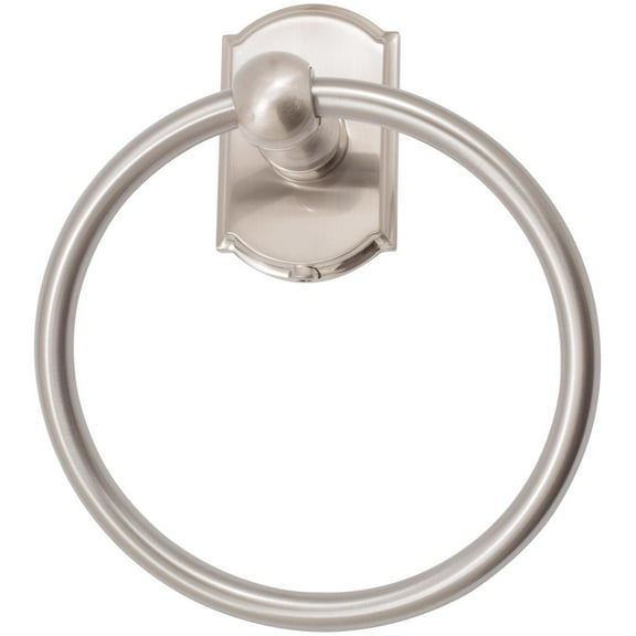 Cambridge Towel Ring, Satin Nickel by Stone Harbor Hardware