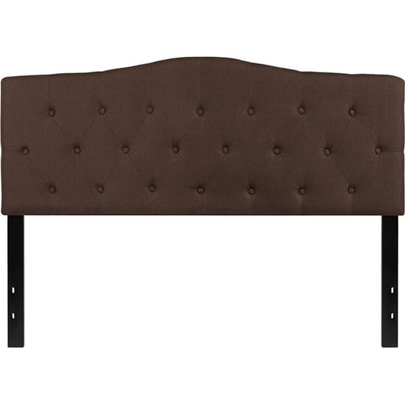 Cambridge Tufted Upholstered Queen Headboard - Dark Brown - Stylish Design