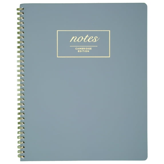 Cambridge Work Style Wirebound Large Fashion Notebook Gray - Meeting Notebook