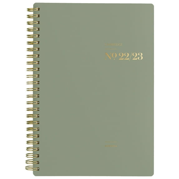 Cambridge WorkStyle Balance Academic 2022-2023 Weekly Monthly Planner, Moss, Small, 5 1/2" x 8 1/2"