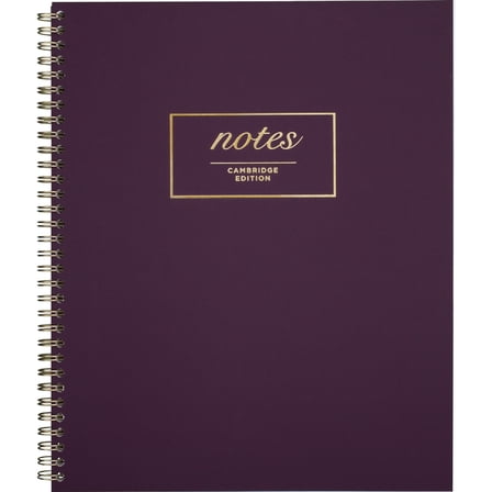 Cambridge WorkStyle Fashion Notebook, 80 Sheets, 9" x 11", Purple