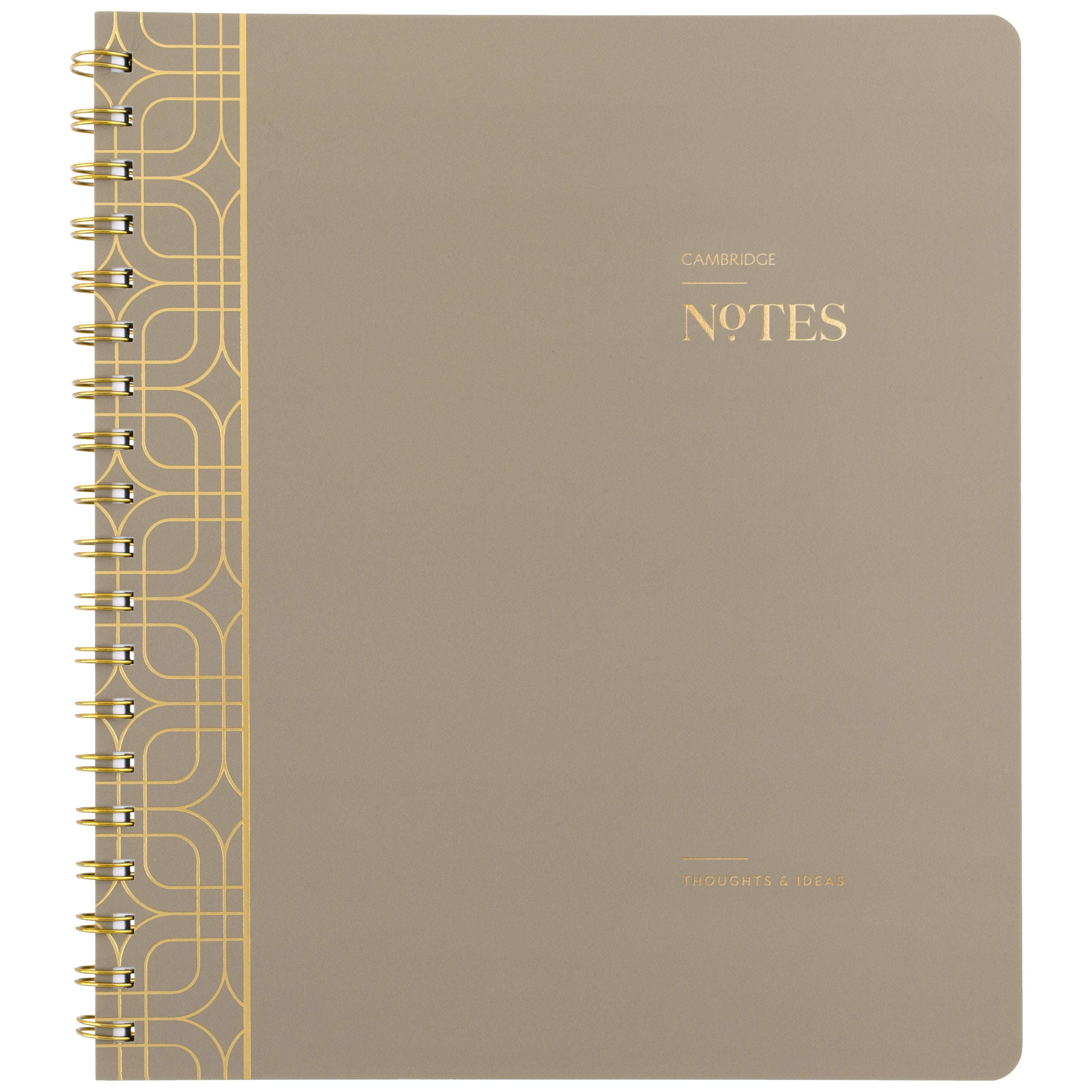 Cambridge Workstyle Notebook, 8" x 10", Timeless Taupe, Medium, Spiral, 80 Sheets