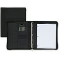 thumbnail image 1 of Cambridge Zipper 3-Ring Binder with Notepad, Calculator, 200 Sheets, 8 1/2" x 11", Black (29516), 1 of 10