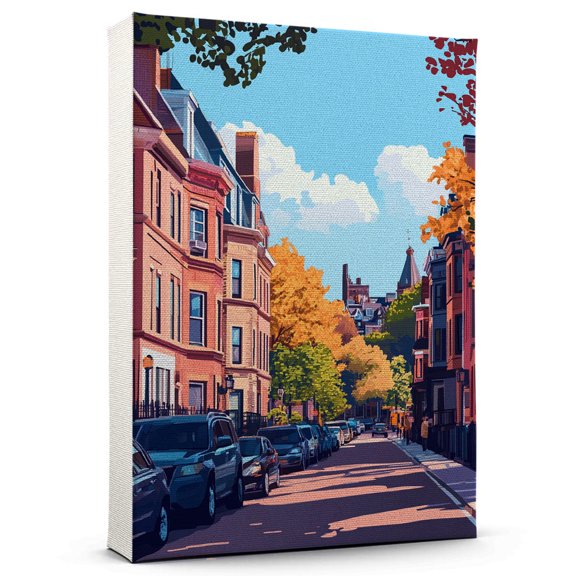 Cambridges Canvas Print, Massachusetts Canvas Wall Art, Cambridges Decor Travel Canvas, Massachusetts Travel Gift, Housewarming Gift - 99AZ219