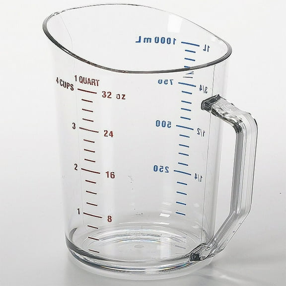Cambro 100MCCW135 Camwear Measuring Cup 1 quart clear - Case of 12