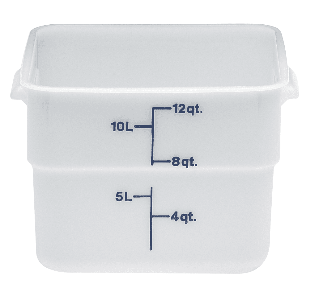 Cambro CamSquare 2 Quart Food Storage Container with Lid, 3-count