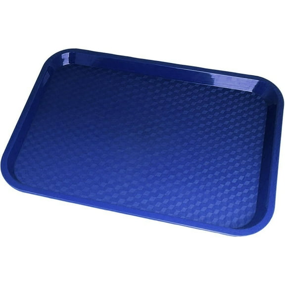 Cambro 1418FF186 Textured Fast Food Tray, 13-13/16" X 17-3/4", Plastic, Navy Blue, NSF, 12-units