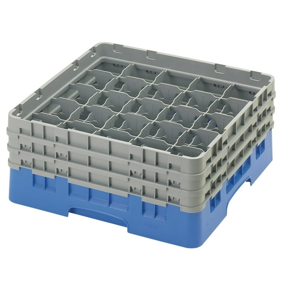 Cambro 25S638168 Camrack Blue Full Size 25 Compartment Glass Rack