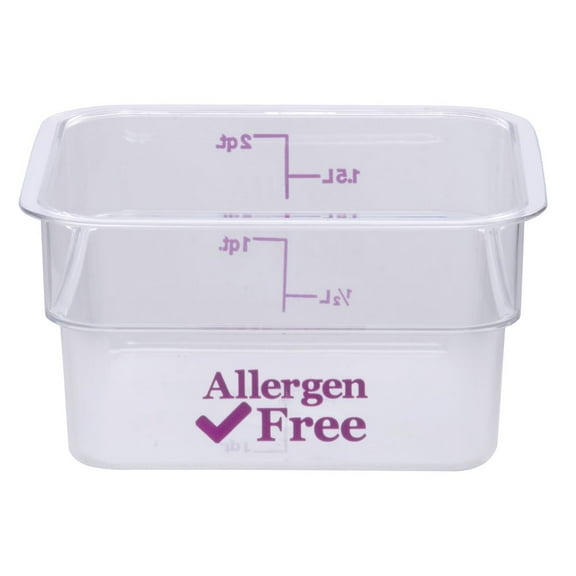 Cambro 2SFSCW441 2QT Allergen-Free Clear Graduated Camsquare